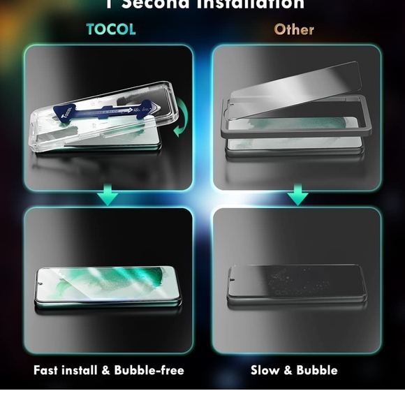 3+3 Pack for Samsung Galaxy S22 Screen Protector & Camera Lens Protector... - Picture 2 of 6